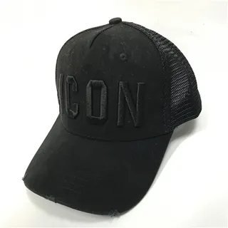 Red White Trucker Raised Embroidery Baseball Cap 2