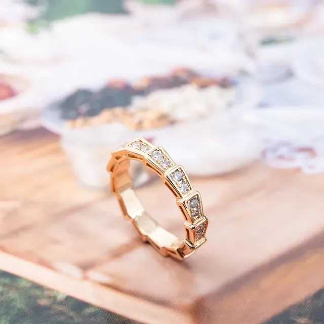 Rose Gold Tone Geometric Pavé-Set Stackable Ring 4
