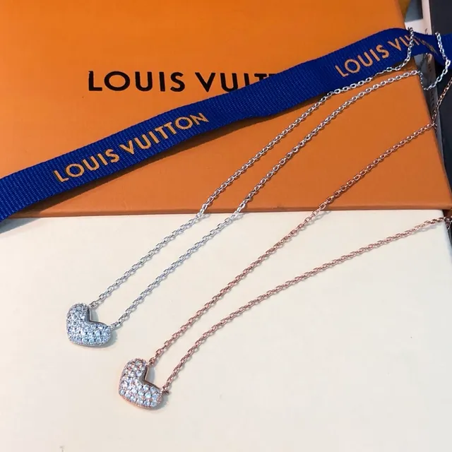 Rose Gold-Tone Pavé Heart and Lock-Style Pendant Necklaces 8