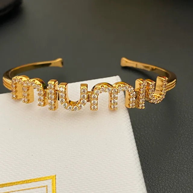 Silver and Gold Tone Pavé Lettering Open-Cuff Bracelets 6