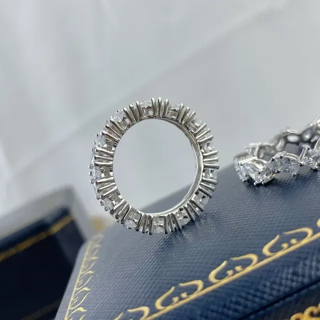 Silver Pavé-Set Eternity-Style Ring 2