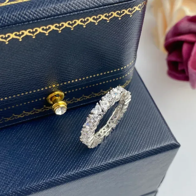 Silver Pavé-Set Eternity-Style Ring 3