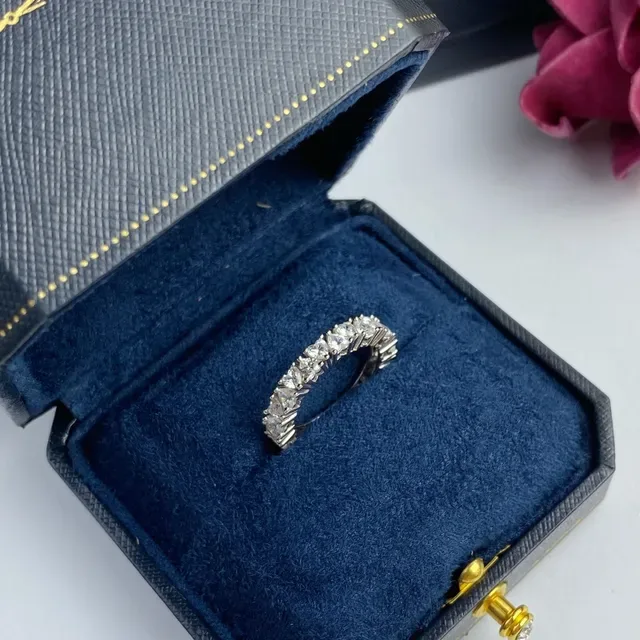 Silver Pavé-Set Eternity-Style Ring 6