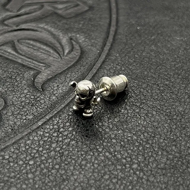 Silver Skull Figurine Post Earrings 6