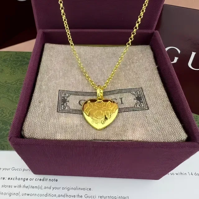 Silver-Tone 'Blind for Love' Heart Pendant Necklace 3