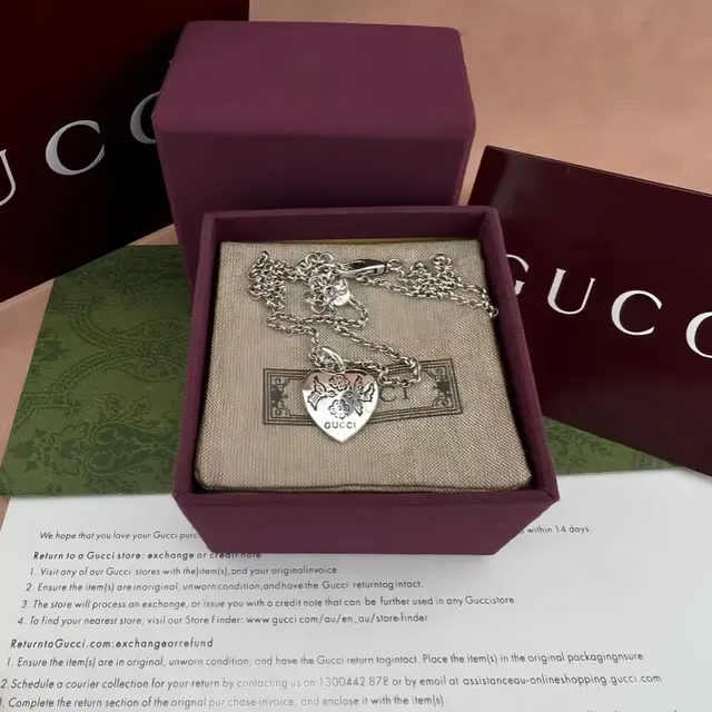 Silver-Tone 'Blind for Love' Heart Pendant Necklace 5