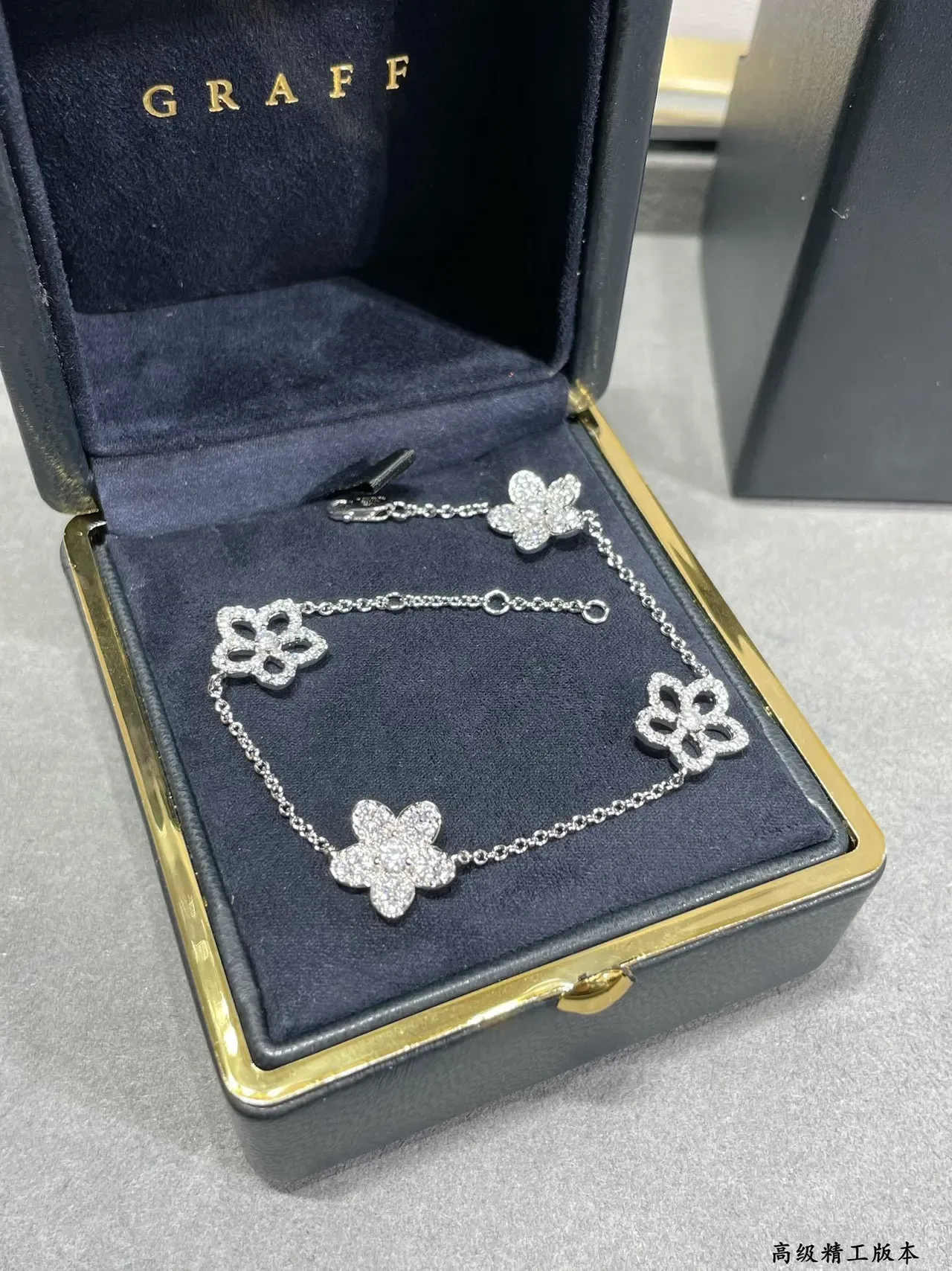 Silver-Tone Pavé Floral Charm Bracelet 2