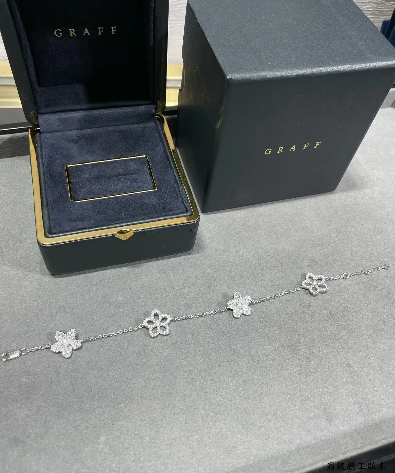 Silver-Tone Pavé Floral Charm Bracelet 8