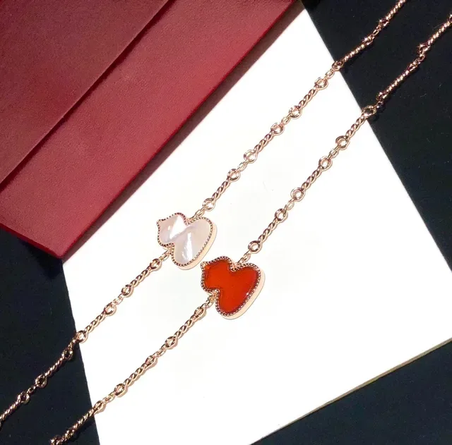 Silver White Chain Gourd-Shaped Charms Bracelet 2