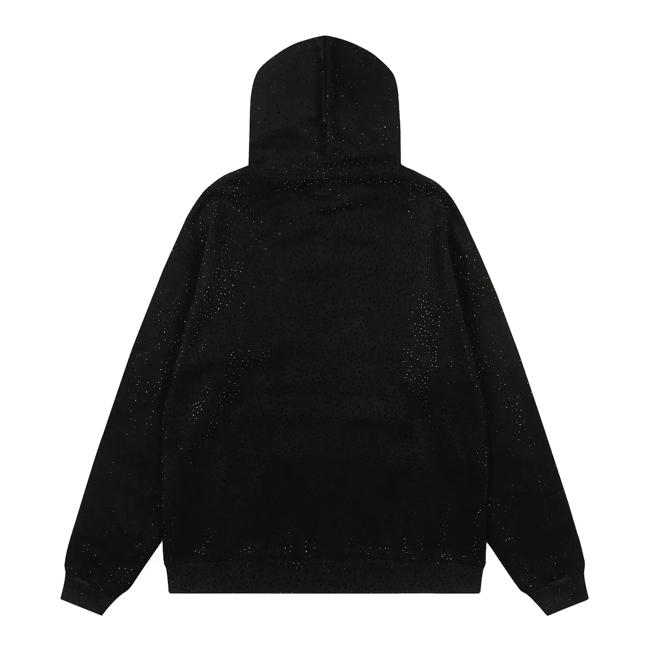 spöder Blue White Textured Dot-Pattern Fabric Arched Embroidered Logo Hoodie 24