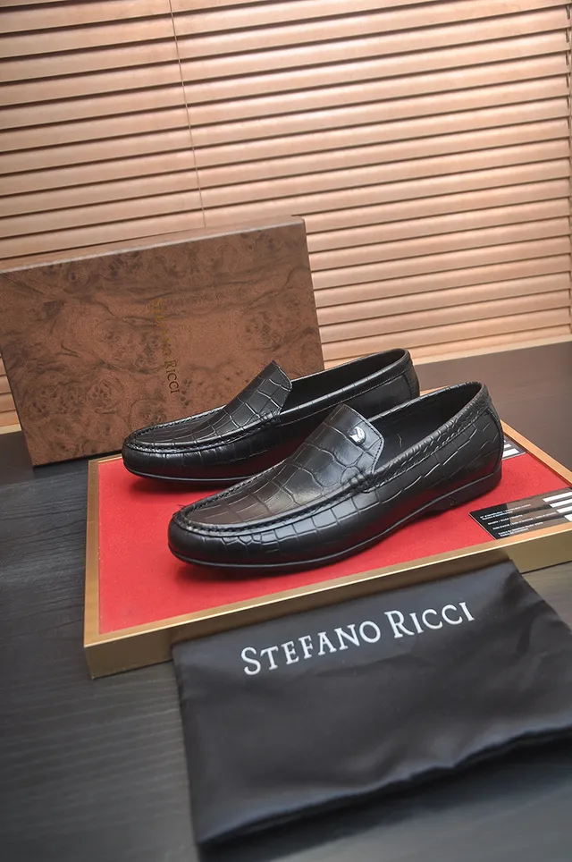 Stefano Ricci Crocodile-Embossed Leather Loafers 4