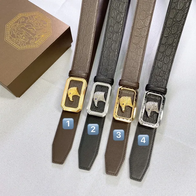 Stefano Ricci Eagle Buckle Brown Crocodile Leather Belt 4