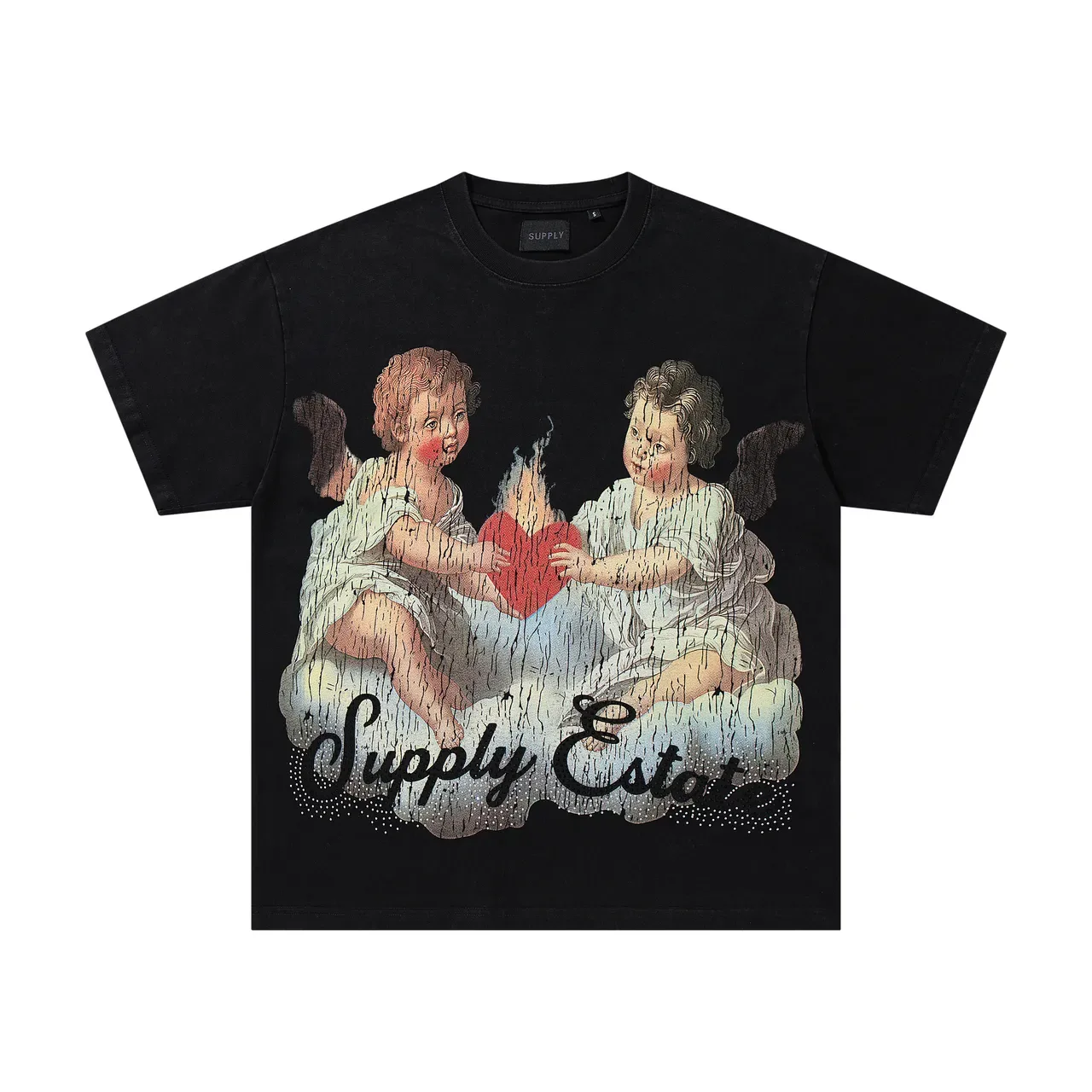 Supply Estate Graphic Oversized Black T-Shirt 3