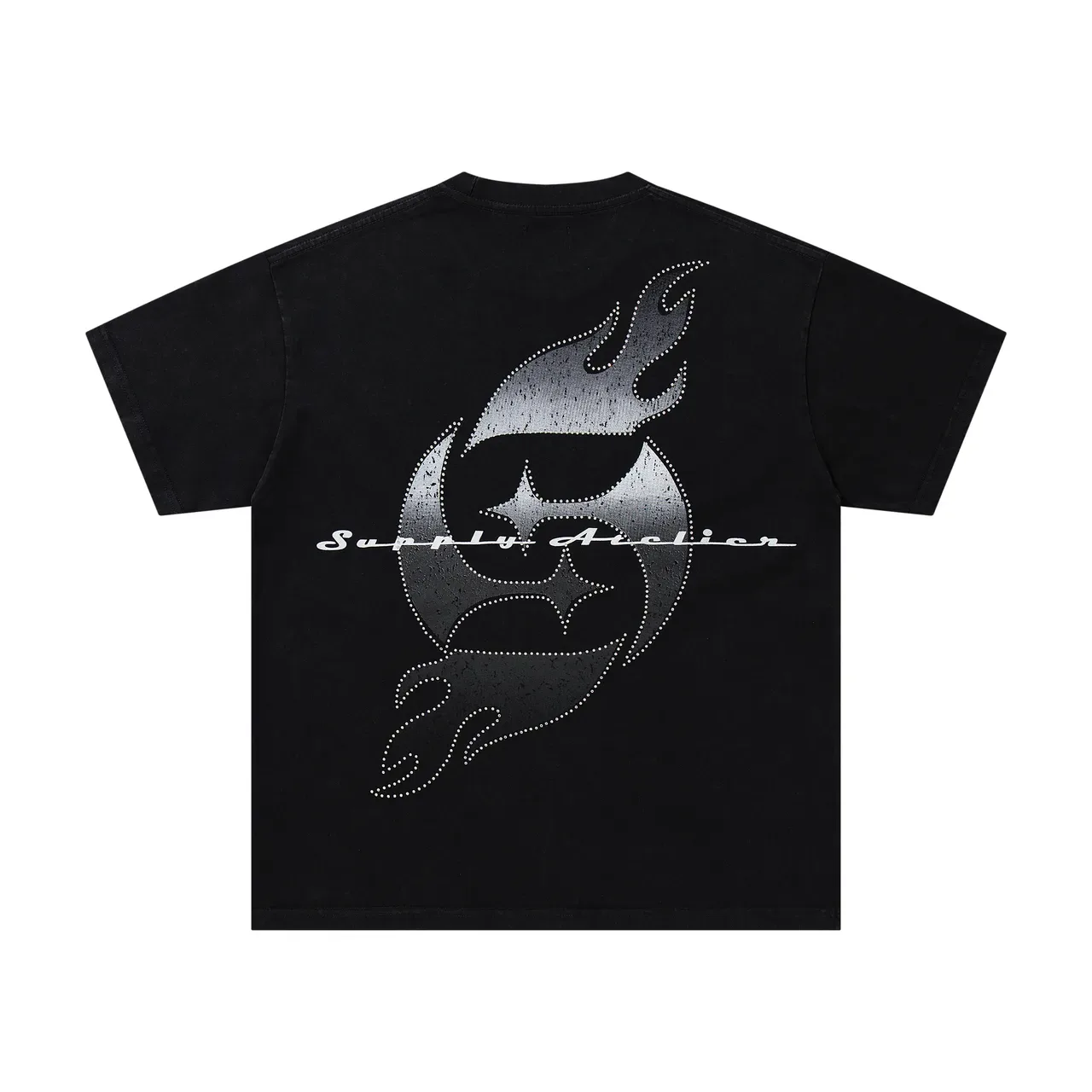 Supply Estate Graphic Oversized Black T-Shirt 4