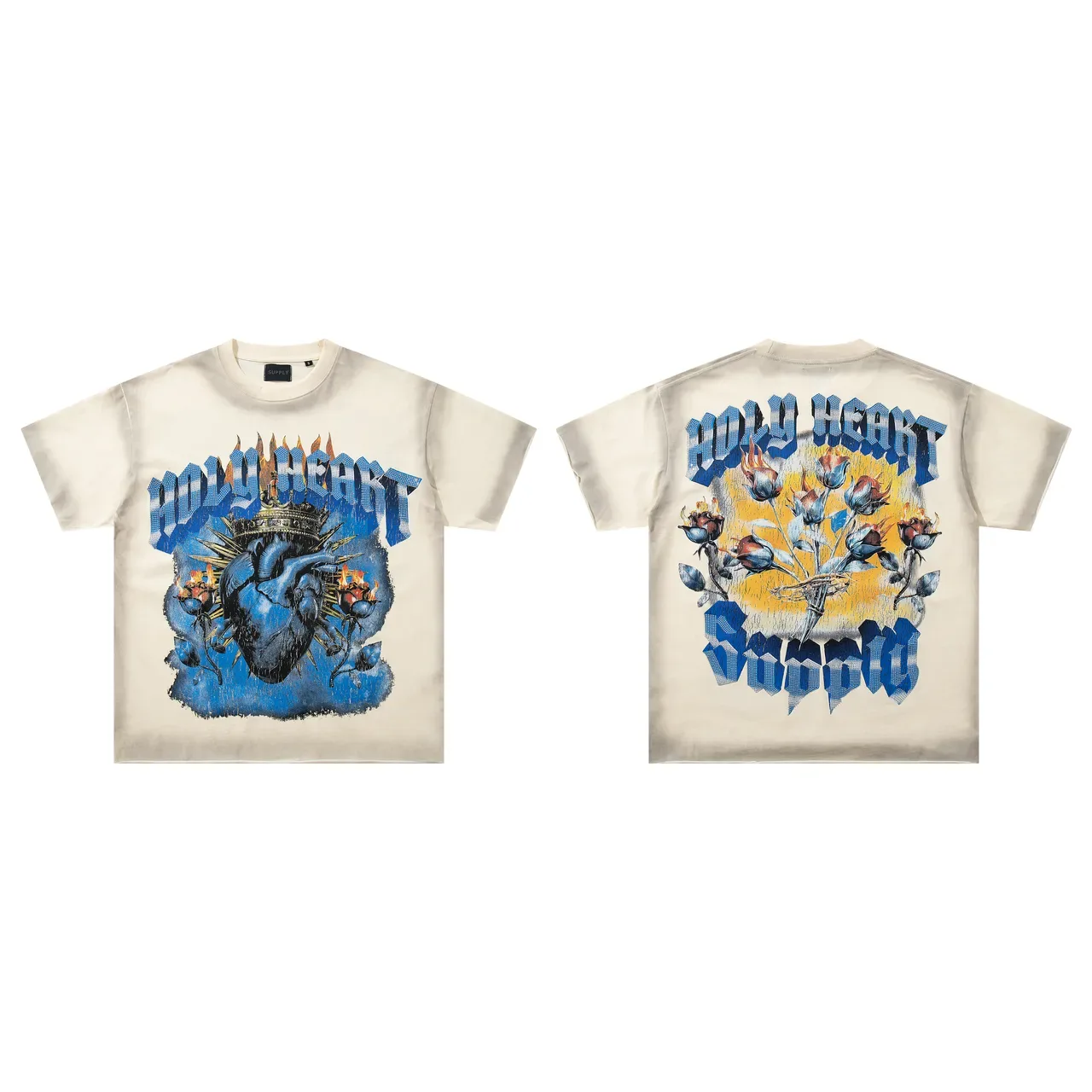 SUPPLY Holy Heart Graphic Oversized T-Shirt 2
