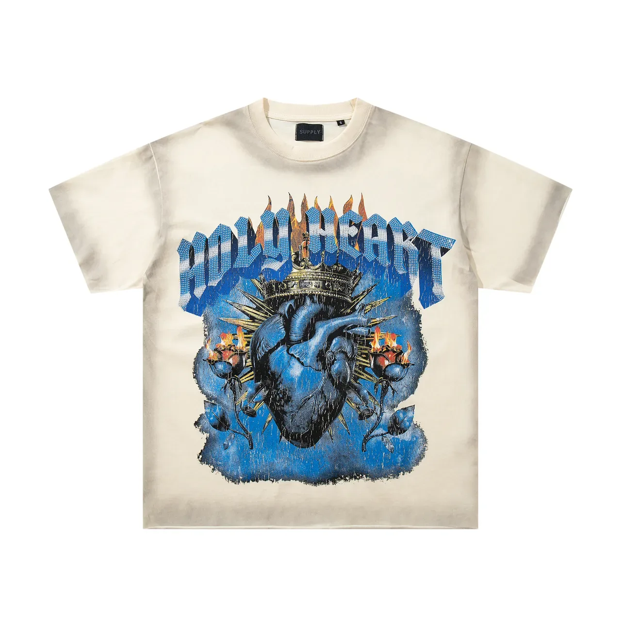 SUPPLY Holy Heart Graphic Oversized T-Shirt 4