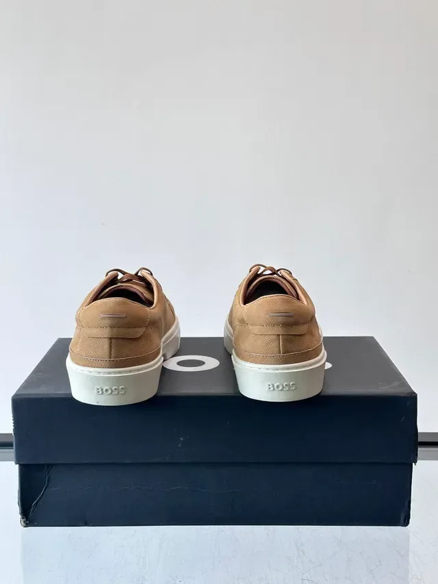 Tan Suede Low-Top Lifestyle Sneakers 3