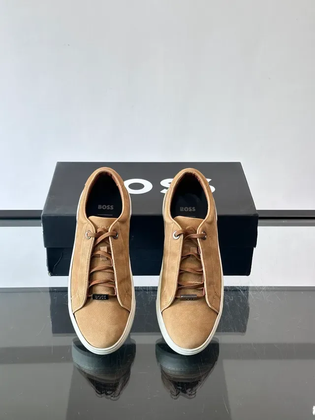 Tan Suede Low-Top Lifestyle Sneakers 4