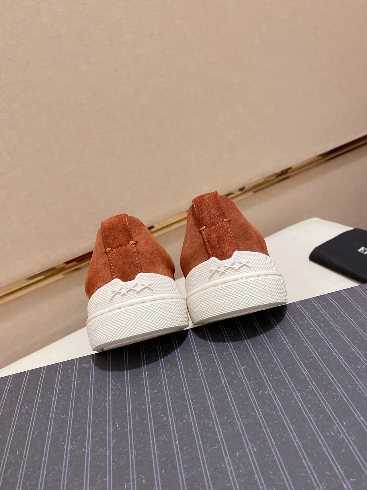 Terracotta Suede Slip-On Sneaker 3
