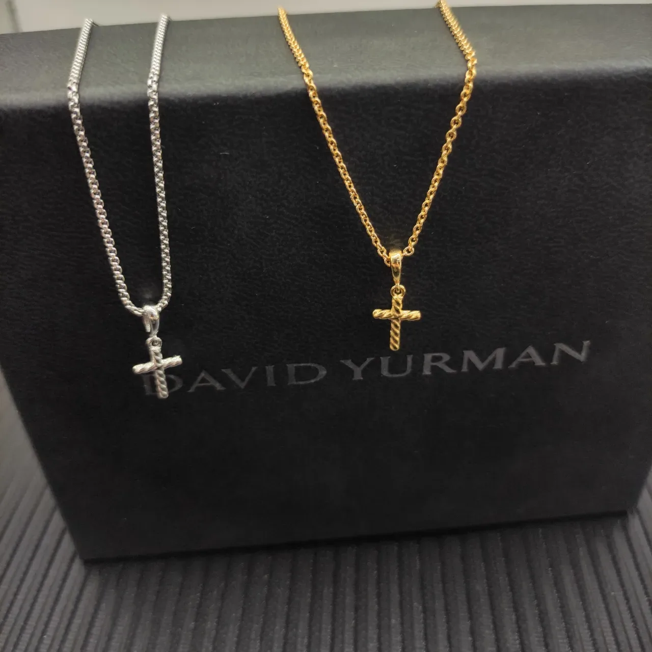 Twisted Rope Cross Pendant Necklace 2