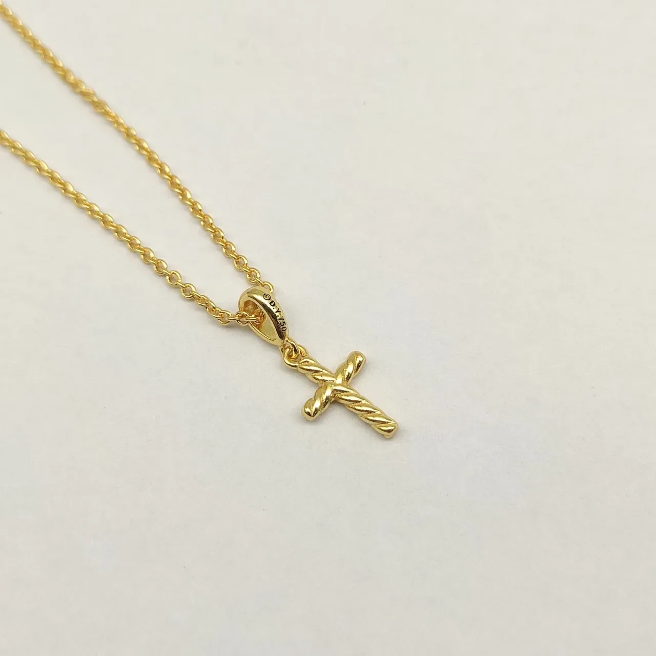 Twisted Rope Cross Pendant Necklace 6