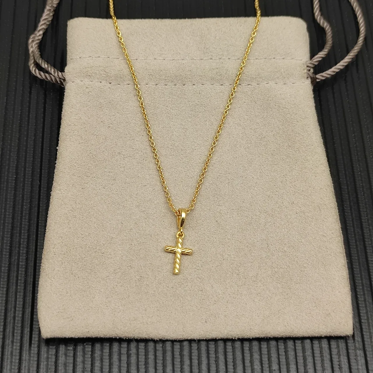 Twisted Rope Cross Pendant Necklace 11