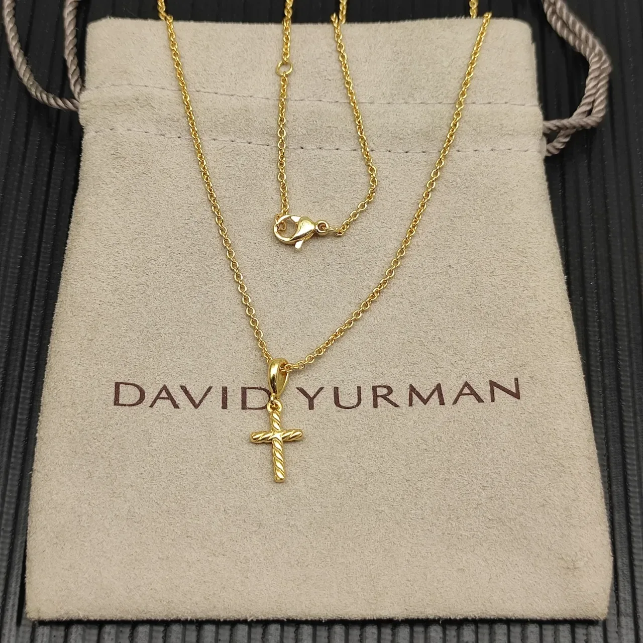 Twisted Rope Cross Pendant Necklace 12