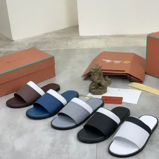 Two-Tone Colorblock Strap Slippers