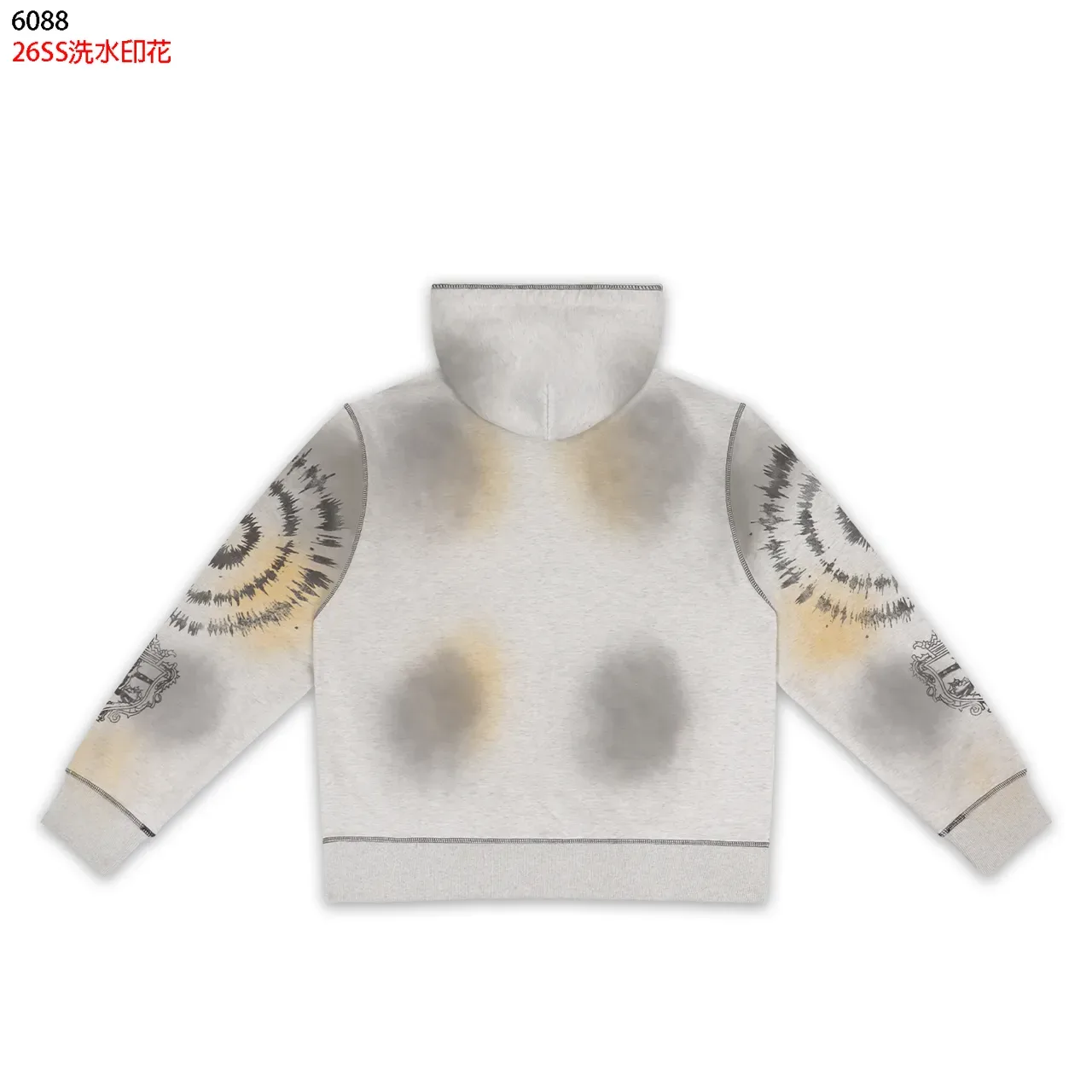 Wash-Print Graphic Zip-Up Hoodie 6