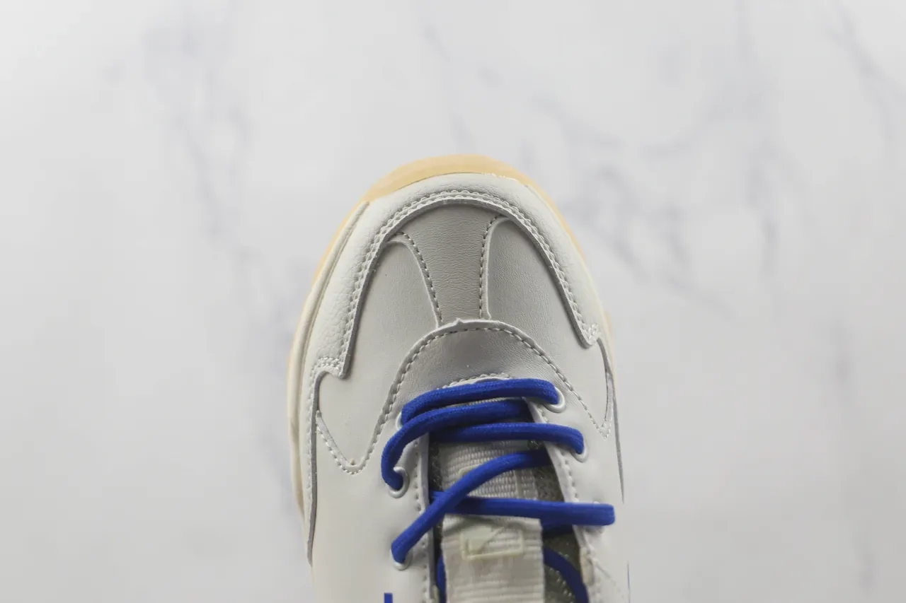 White and Blue Pixel NY Graphic Chunky Lifestyle Sneaker 6