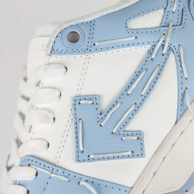 White and Light Blue Layered Overlay Lifestyle Sneakers 6