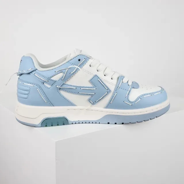 White and Light Blue Layered Overlay Lifestyle Sneakers 7