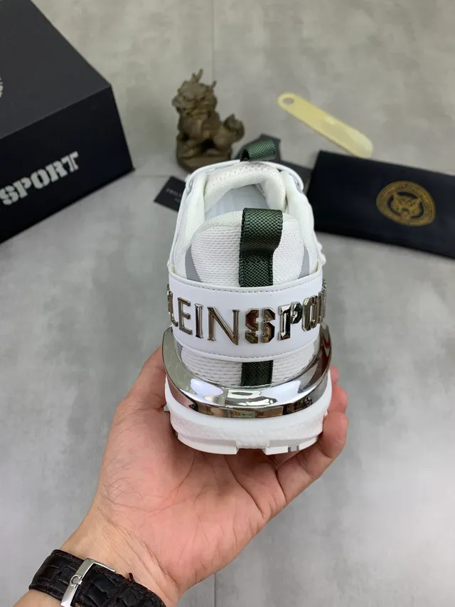 White and Olive Green Mesh Lifestyle Sneaker 3