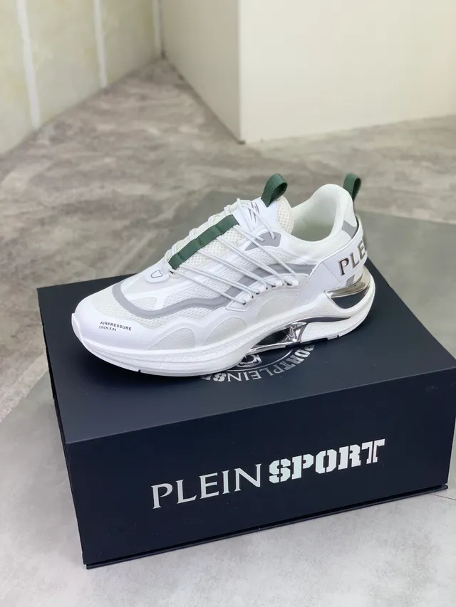 White and Olive Green Mesh Lifestyle Sneaker 4