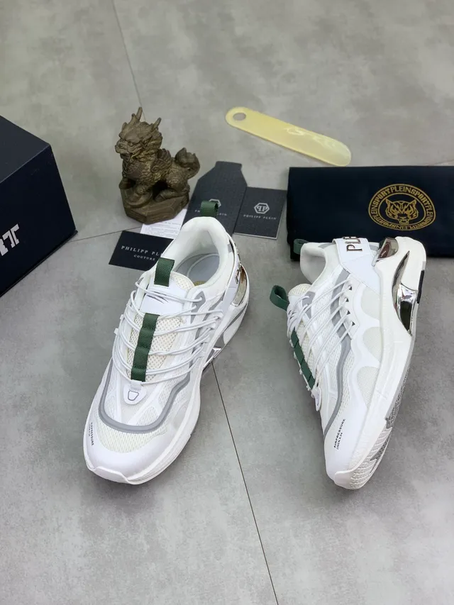 White and Olive Green Mesh Lifestyle Sneaker 5