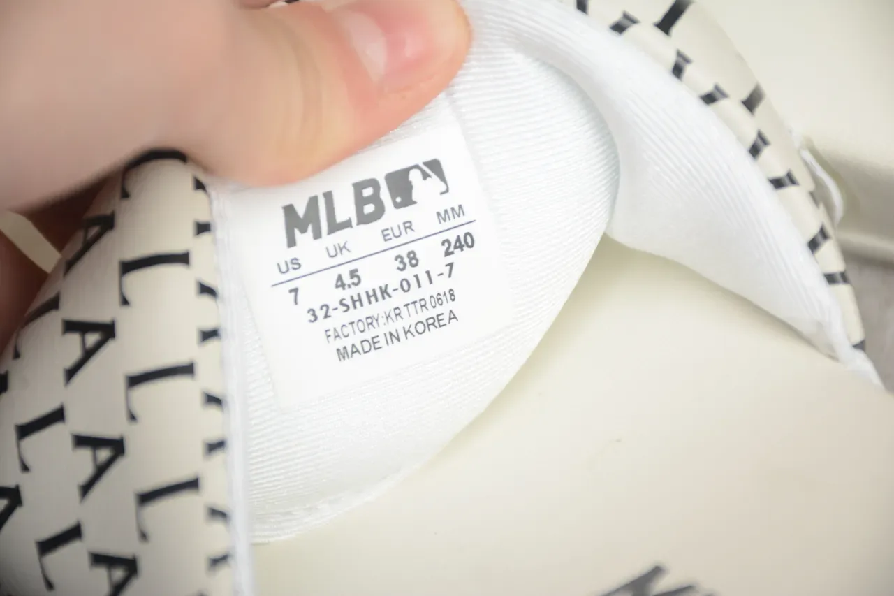 White Black Monogram-Print Strap Molded Rubber Sole Slippers 4