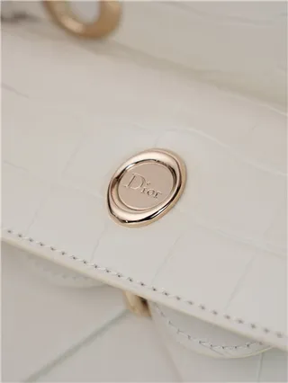 White Croc-Embossed Structured Top-Handle Boston Bag 23