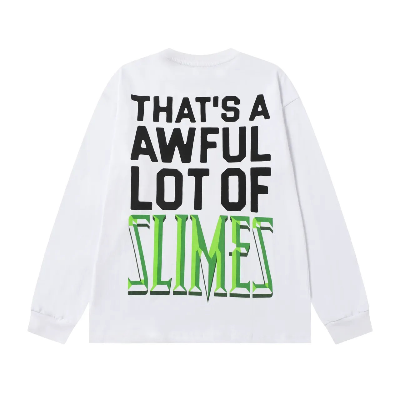 White Graphic-Print Long-Sleeve Crewneck Top 3