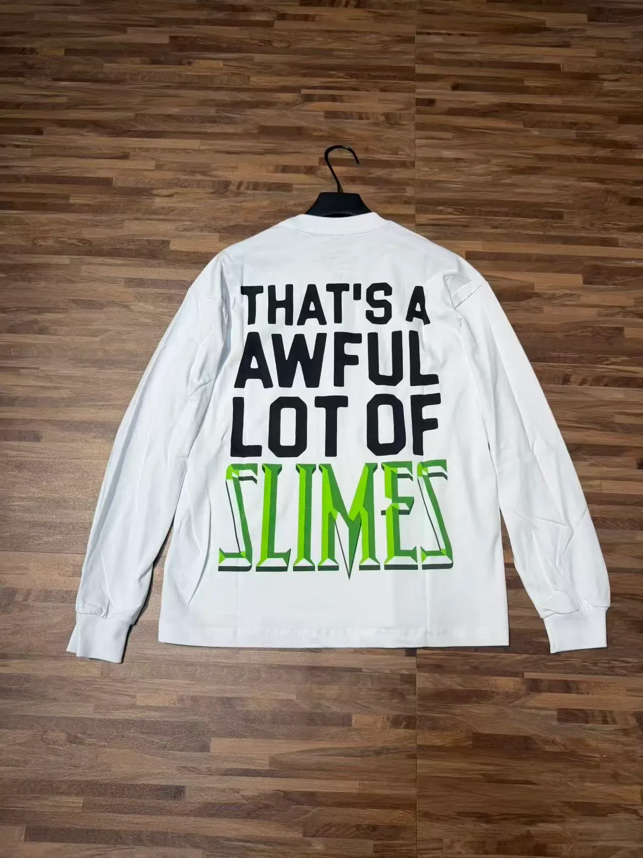 White Graphic-Print Long-Sleeve Crewneck Top 6