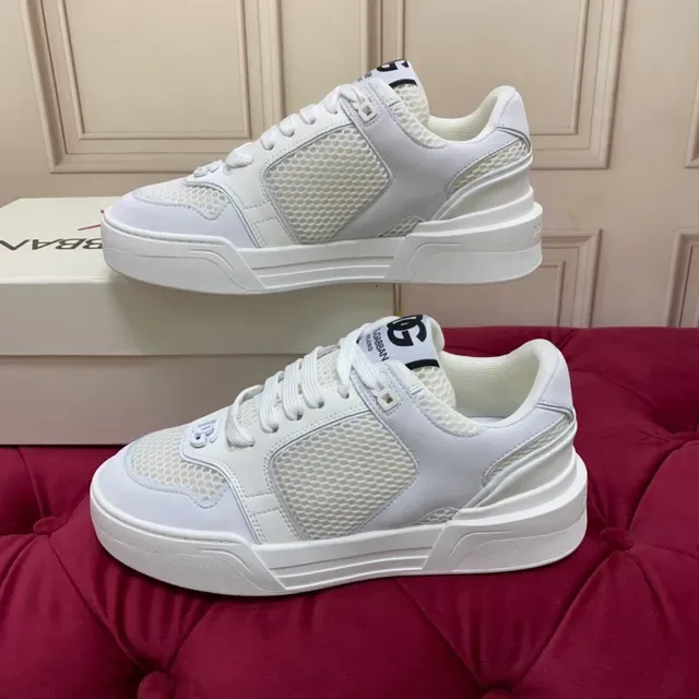 White Mesh and Synthetic Overlay Low-Top Lifestyle Sneaker 8