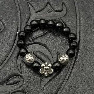 White Silver Beaded Spherical Stones Bracelet 5