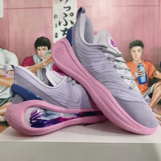 Wilson Pink Purple Low-Top Silhouette Translucent Heel Cushioning Window Basketball Shoes