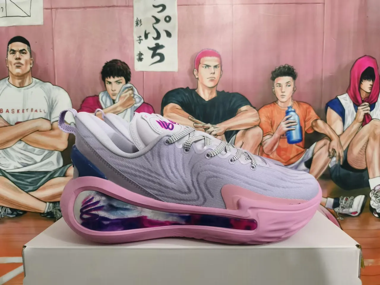 Wilson وردي بنفसجي Low-Top Silhouette شفاف كعب cushioning नाफذة أحذية كرة السلة 5