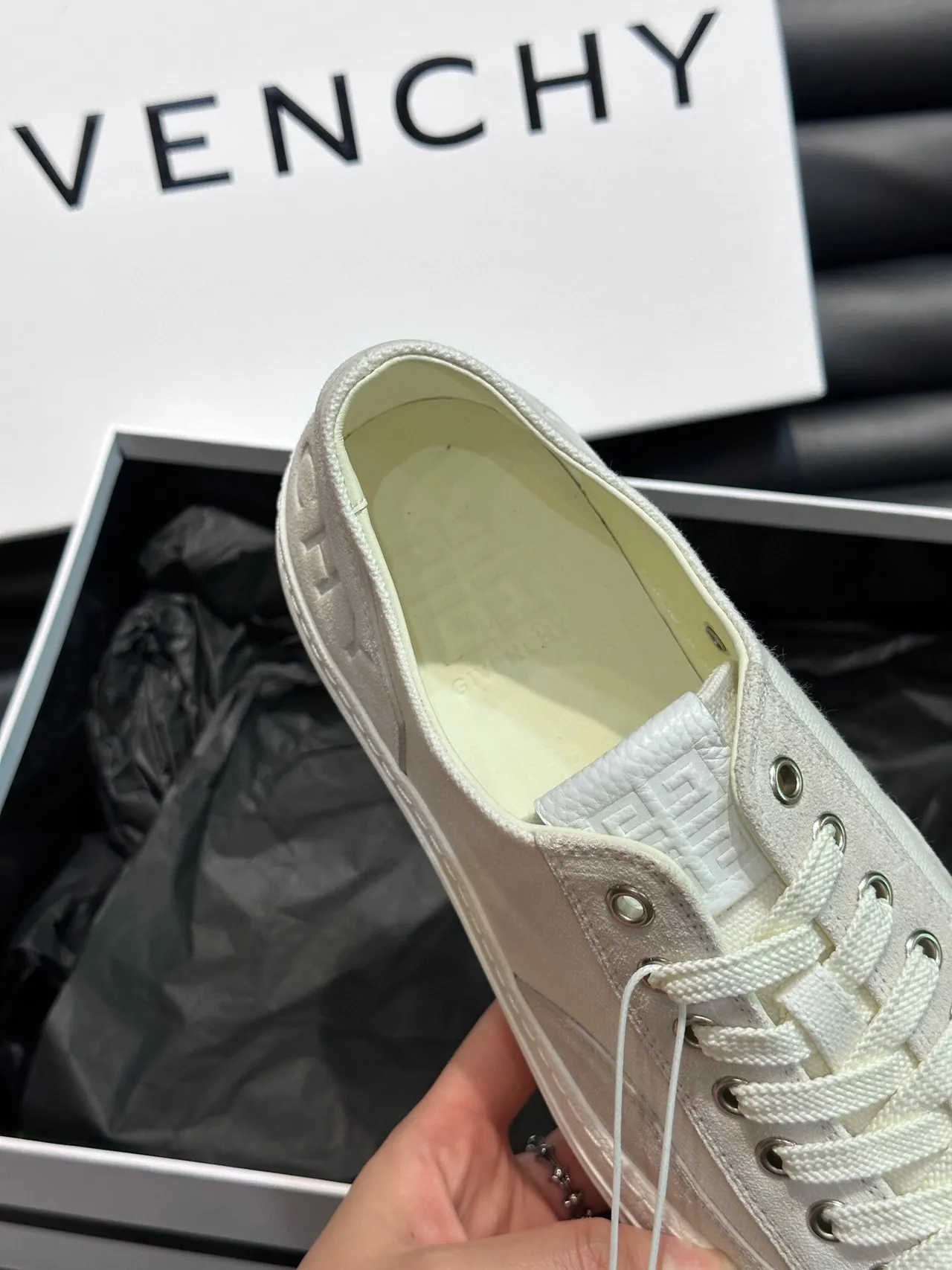 Givenchy City Sport Off-White Canvas Lifestyle Sneakers 7