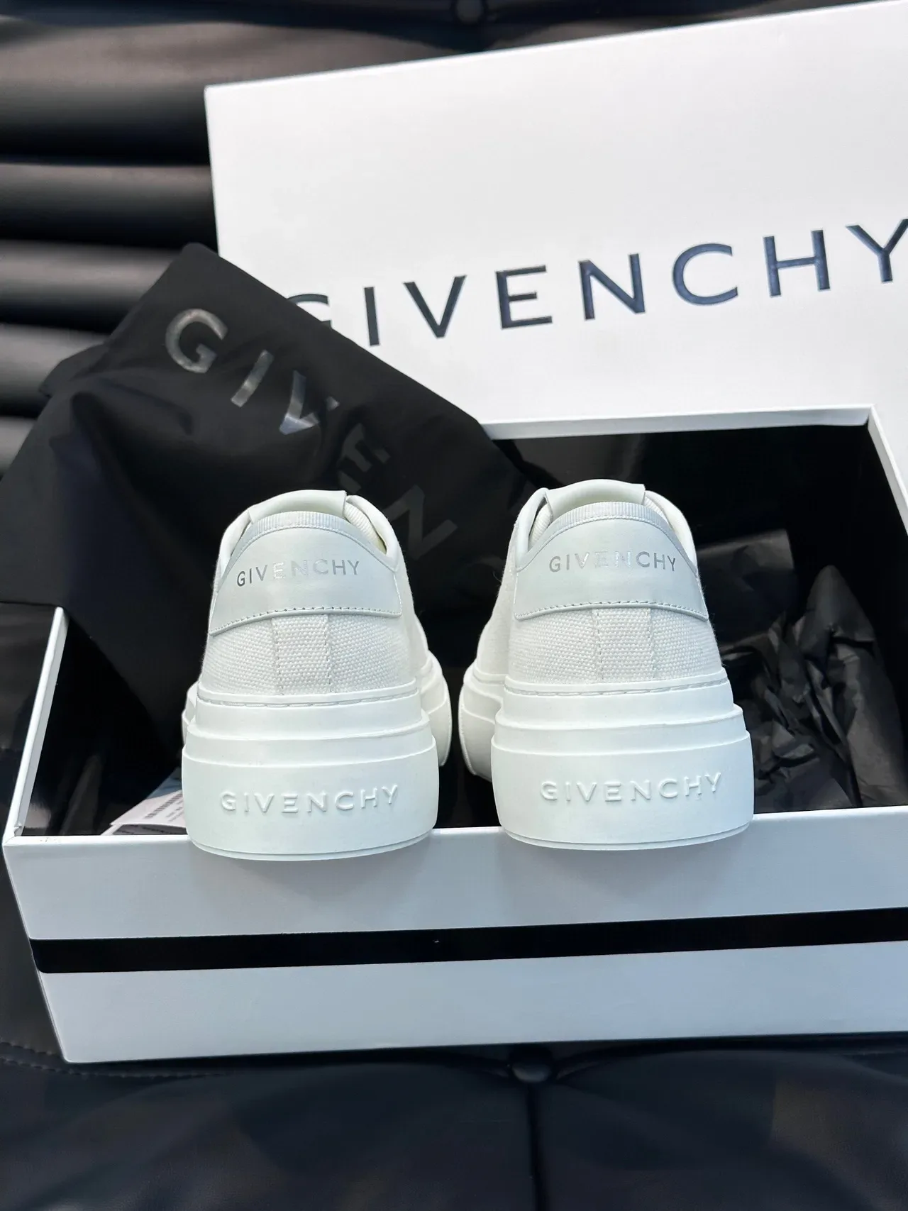 Givenchy White Minimalist Low-Top Lifestyle Sneakers 9