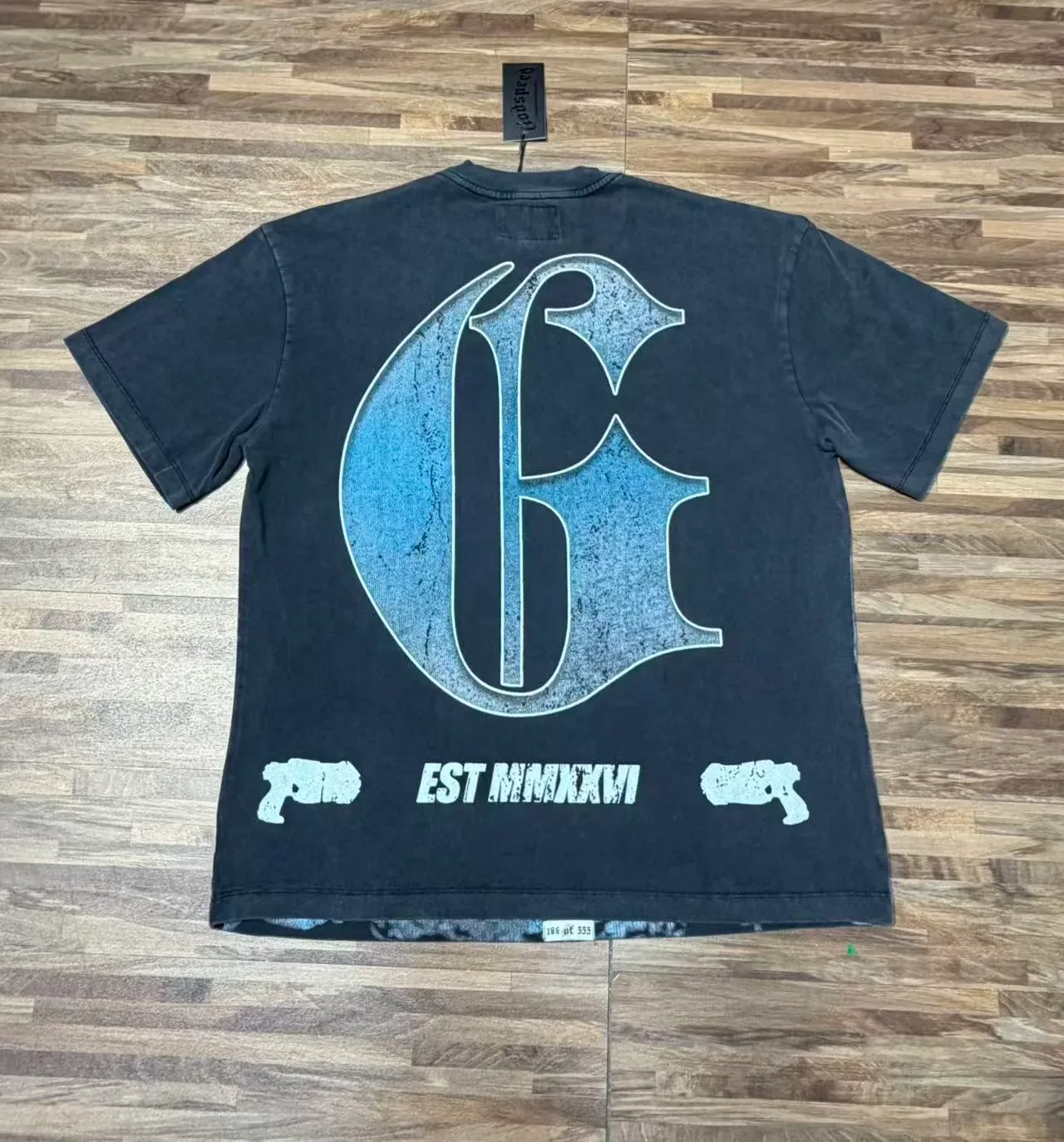 Godspeed Distressed Black Graphic Skull UFO T-Shirt 3