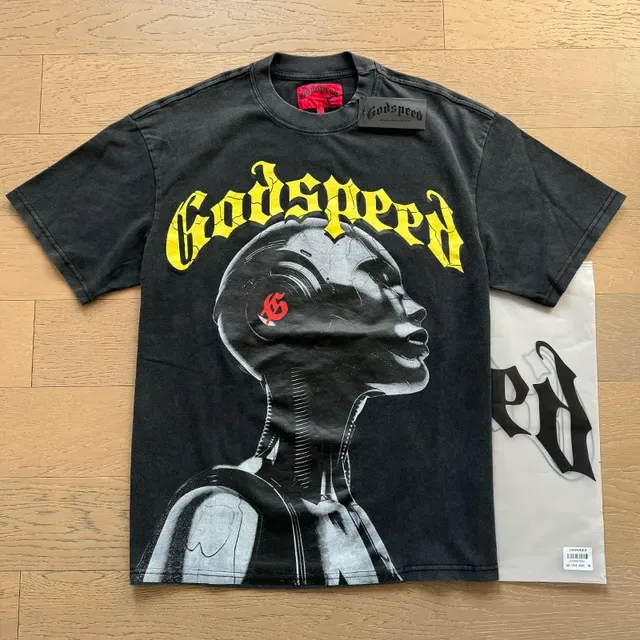 Godspeed গ্রাফিক প্রিন্ট কালো টি-শার্ট 5