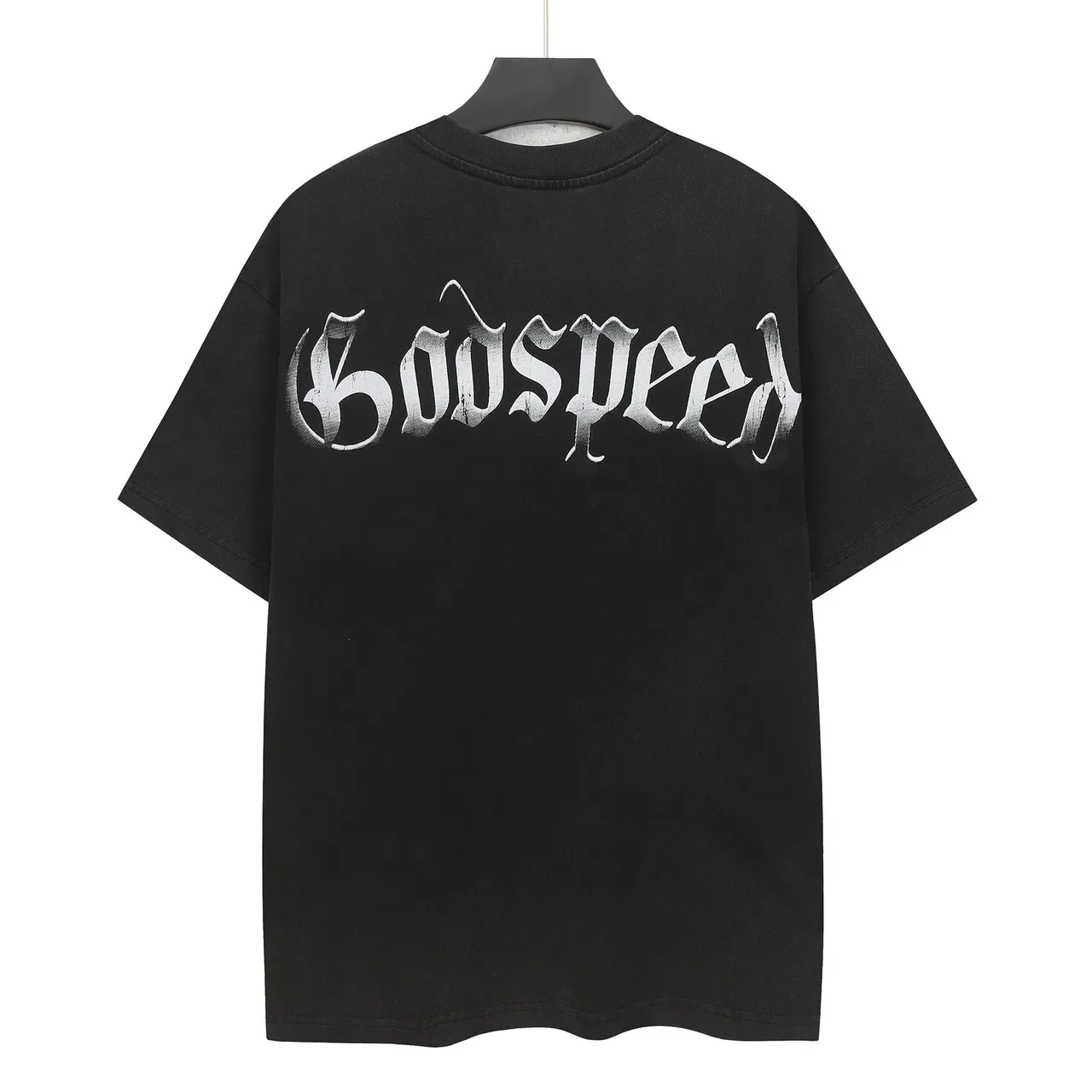 Godspeed Oversized Graphic Print Black T-Shirt 3