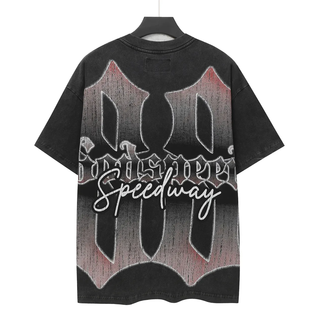 Godspeed Speedway Racing Team Oversized Distressed Black T-Shirt 3