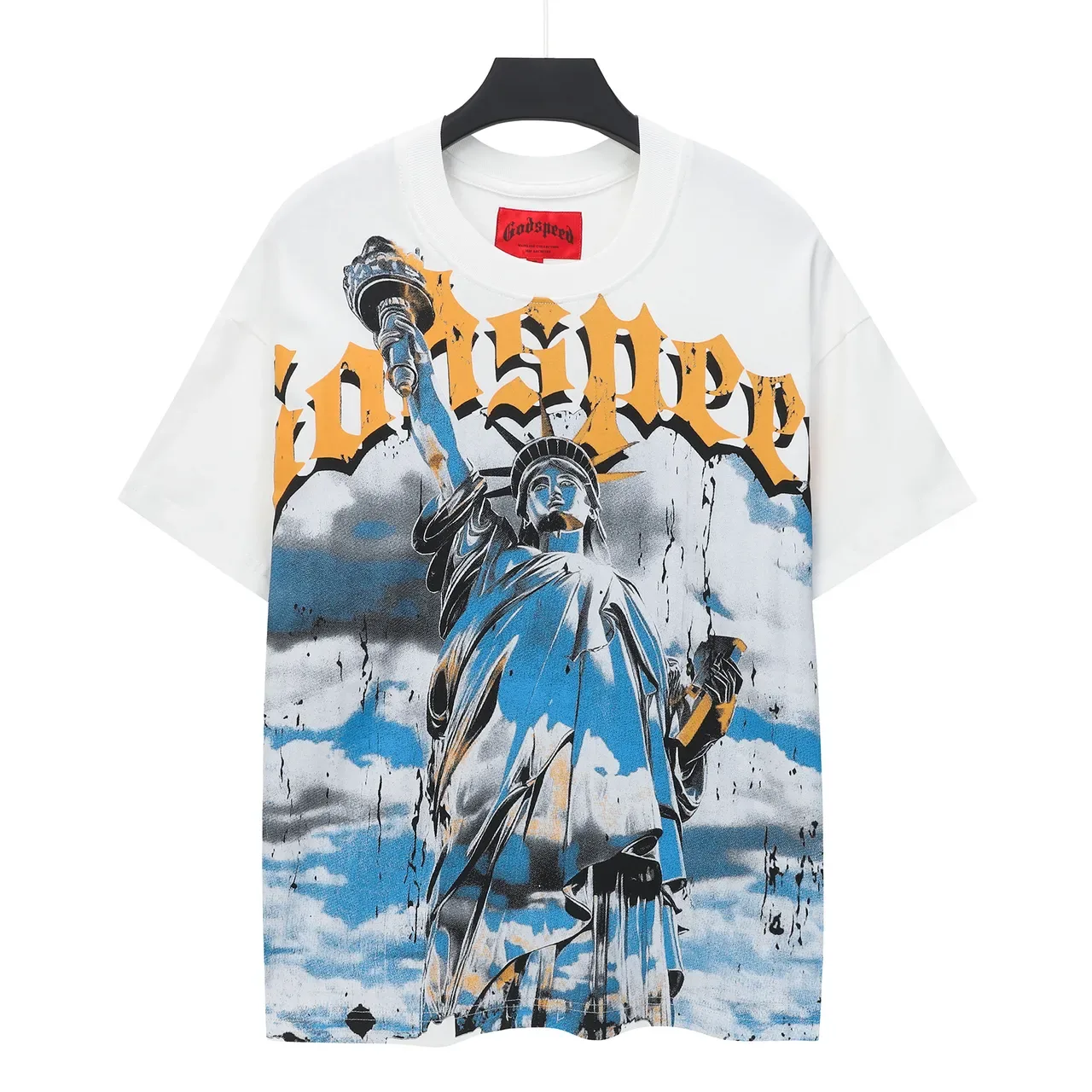 Godspeed Statue of Liberty Graphic Oversized T-Shirt 2
